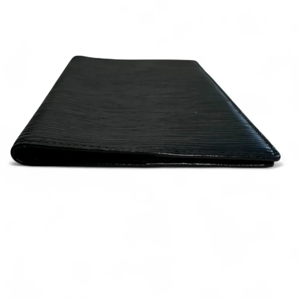 LOUIS VUITTON Epi Black Agenda Bi-Fold Notebook Cover, UNISEX